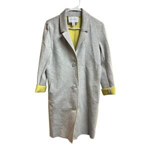 Carolina Belle Montreal Long Gray Duster Coatigan Gray Yellow Medium